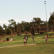 Oval and playground, Carnarvon Mission